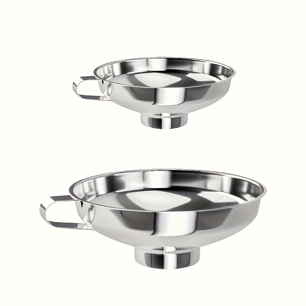 Image of 2/3pcs, Funnel, Wide Mouth And Regular Mason Jar Canning Funnel, Kitchen Wide Mouth Funnel, Canning Supplies Set, Stainless Steel Funnel Set In Sizes, Kitchen Funnel, Kitchen Utensils