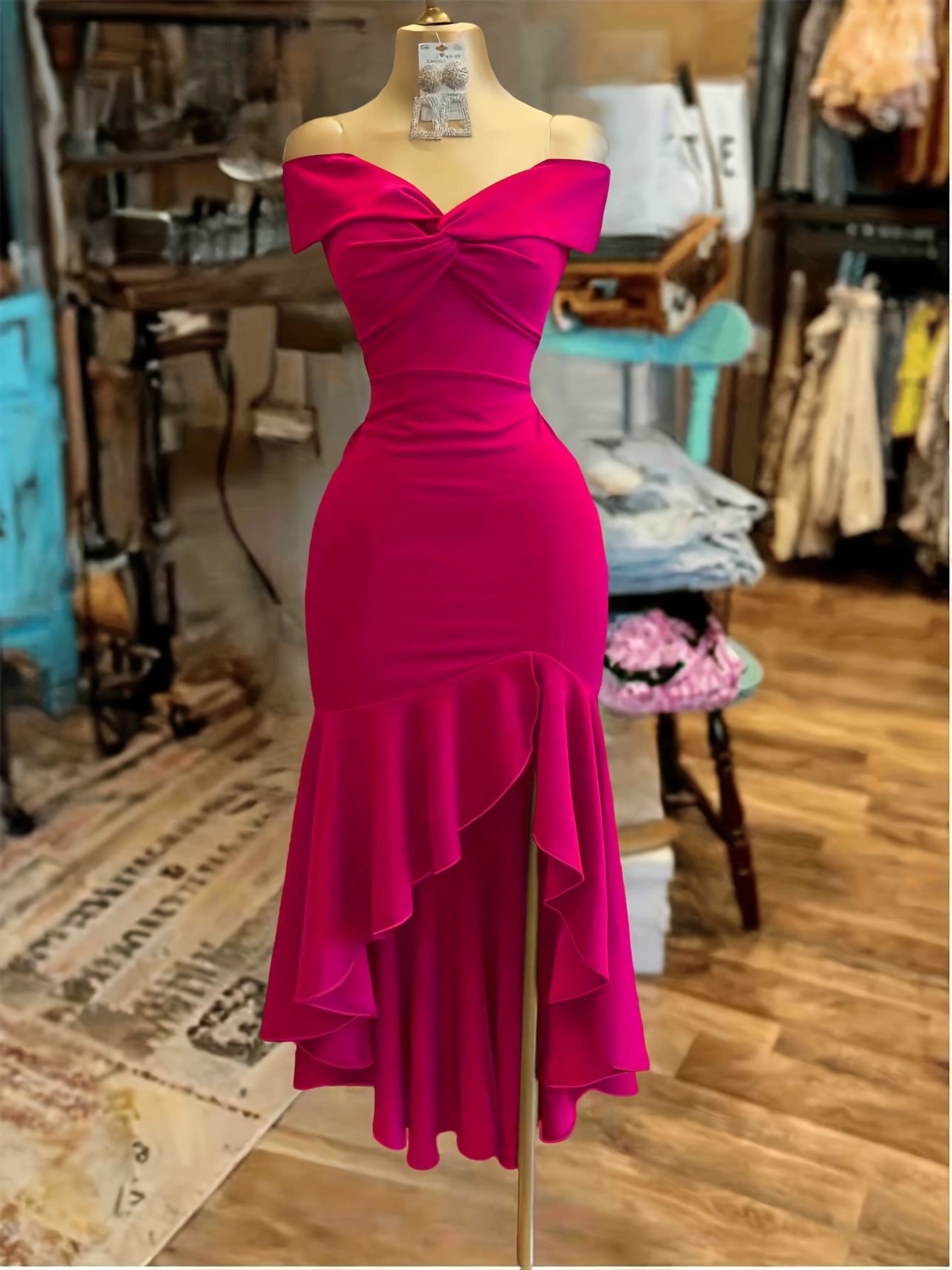 temu pink dresses fuchsia dresses for women sold on Temu United States