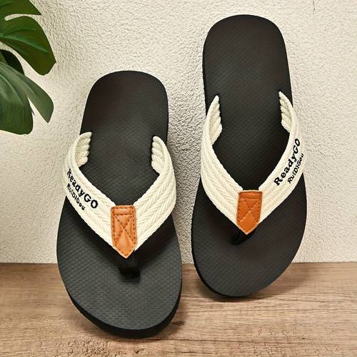 hoogwaardige rubberen heren slippers, antislip casual slippers
