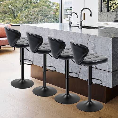 bar stools set of 2 4 pu leather adjustable swivel barstools kitchen counter height bar stools hydraulic for kitchen counter height square island backed bar stools
