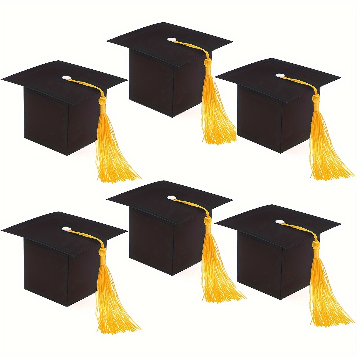 

5pcs, Graduation Season Doctor Hat Gift Box, Celebration Party Gathering Candy Box, Simple Three-dimensional Gift Packaging Box, Tassel Gift Decoration Ornament Supplies