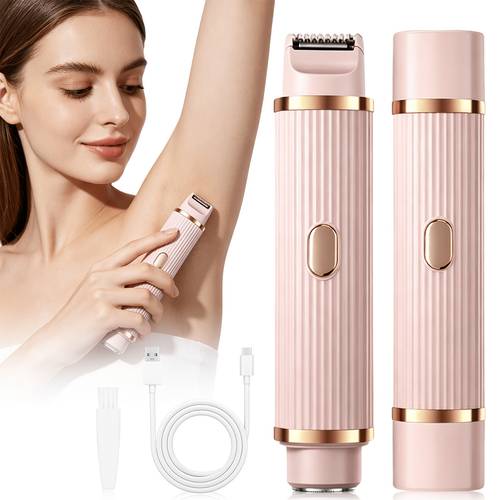 2 in 1 electric hair trimmer and electric shaver cordless dual use electric shaving set womens shaver suitable for face underarms legs and intimate areas an ideal gift for women