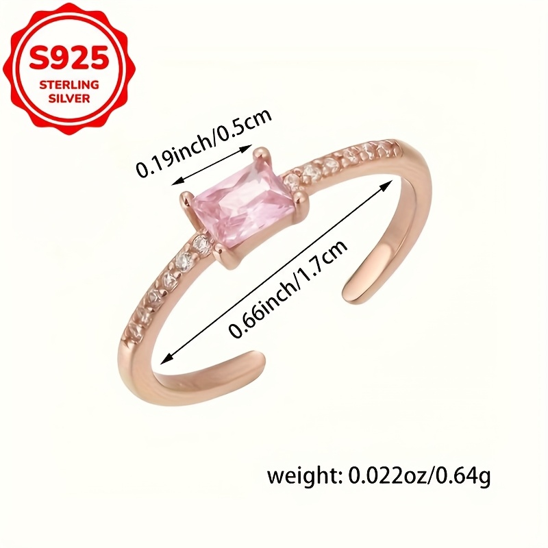 Women's S925 Silver Bling Adjustable Open Toe Ring for Valentine's Day