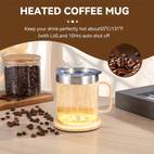 usb powered coffee heater and mug set with 10 hour auto off stainless steel ideal for office use no battery required christmas halloween thanksgiving coffee bar accessories travel mug with lid and handle travel mug with spout travel mug spout mug with lid mug warmer tea heater tea warmer cup heater tea little heater mug heater tea heater for brewing jug with heater on candle tea accessory tea pot base tea small heater