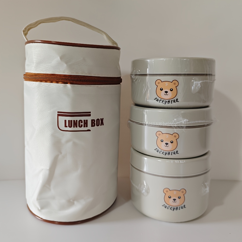 TEMU 4pcs/set Stainless Steel Food Storage Containers With Lids, Leakproof Bento Lunch Box Containers, Microwave Safe, Stackable Snack Food Prep