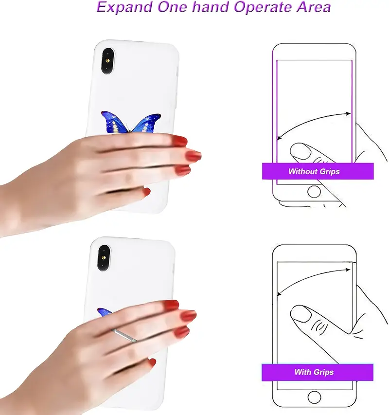 transparent phone ring holder portable stand 360 rotatable transparent tablet case accessory ring mount suitable for Product details 3