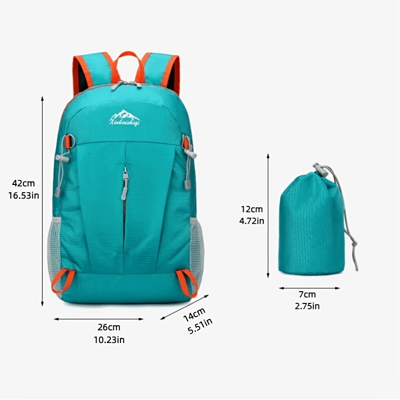 TEMU Ultra Lightweight Foldable Backpack For Men Women, Packable Outdoor Hiking Sports Daypack, Portable Small Travel Backpack Casual Bag