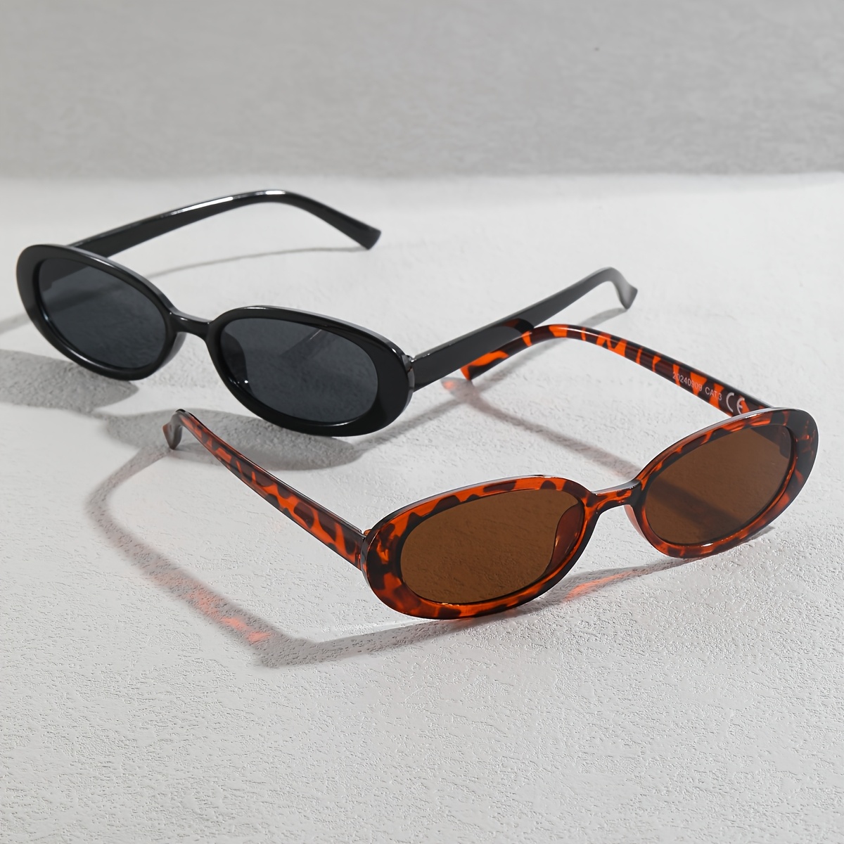 Image of 2pcs Fashion Oval Glasses For Women, And Lenses, Perfect For, And Parties