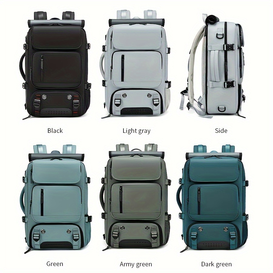 Mochila unisex de gran capacidad, doble hombrera, multifuncional 3 en 1, para viajes cortos, mochila para laptop, mochila casual, bolso de equipaje, mochila doble hombrera para hombres, mochila para viajes cortos, mochila para laptop, mochila multifuncional de gran capacidad con puerto USB para carga, correas ajustables y desmontables