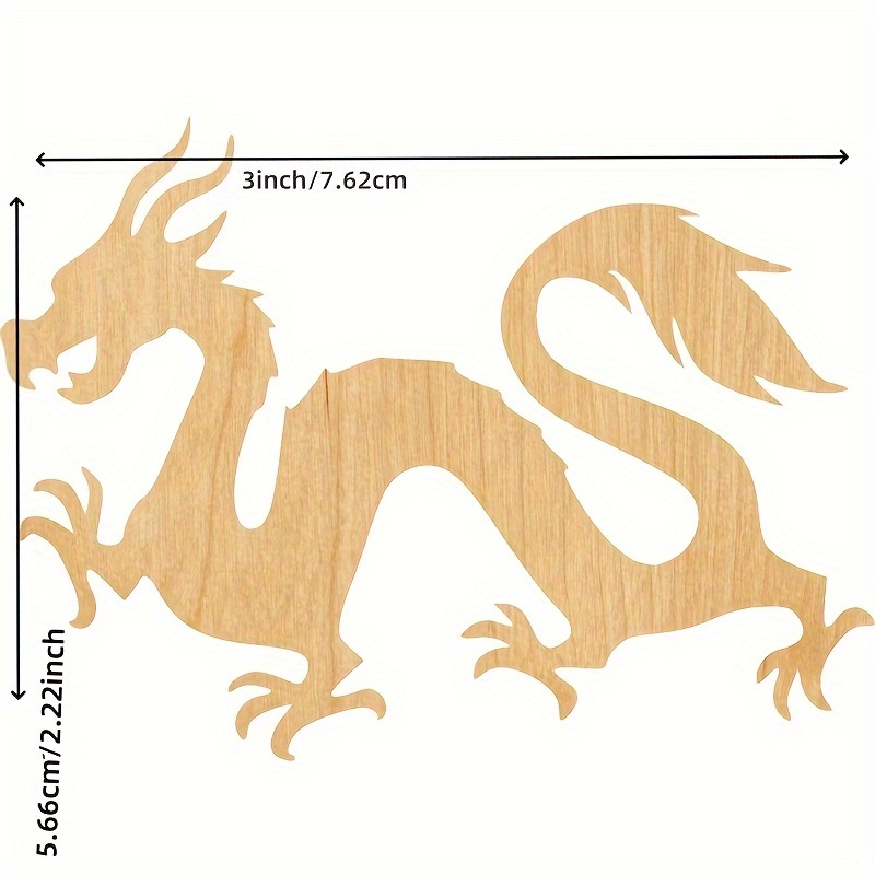 Welsh Dragon Laser Cut Out Wood Shape Craft Supply - Woodcraft Cutout B11 | UK