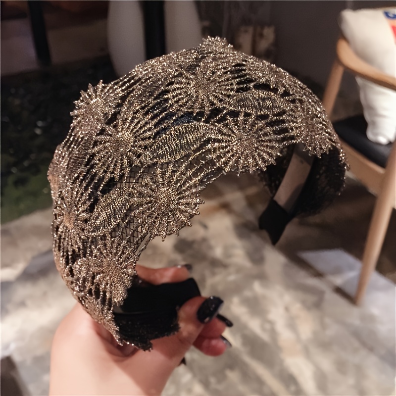 E-shop Sommer-Stirnband aus Sonnenblumen-Stoff mit breiter Krempe Zähnen, rutschfeste Haarspange, Haarreif, Kopfschmuck