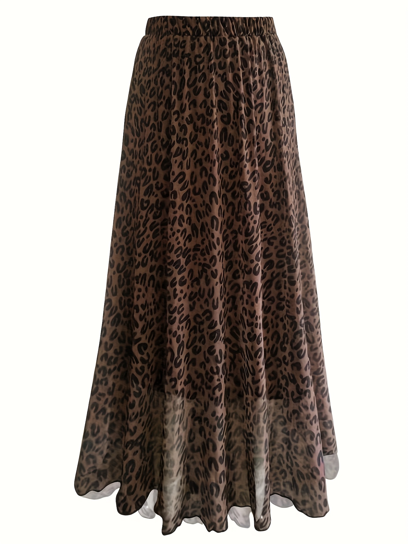 mid length leopard skirts 5x
