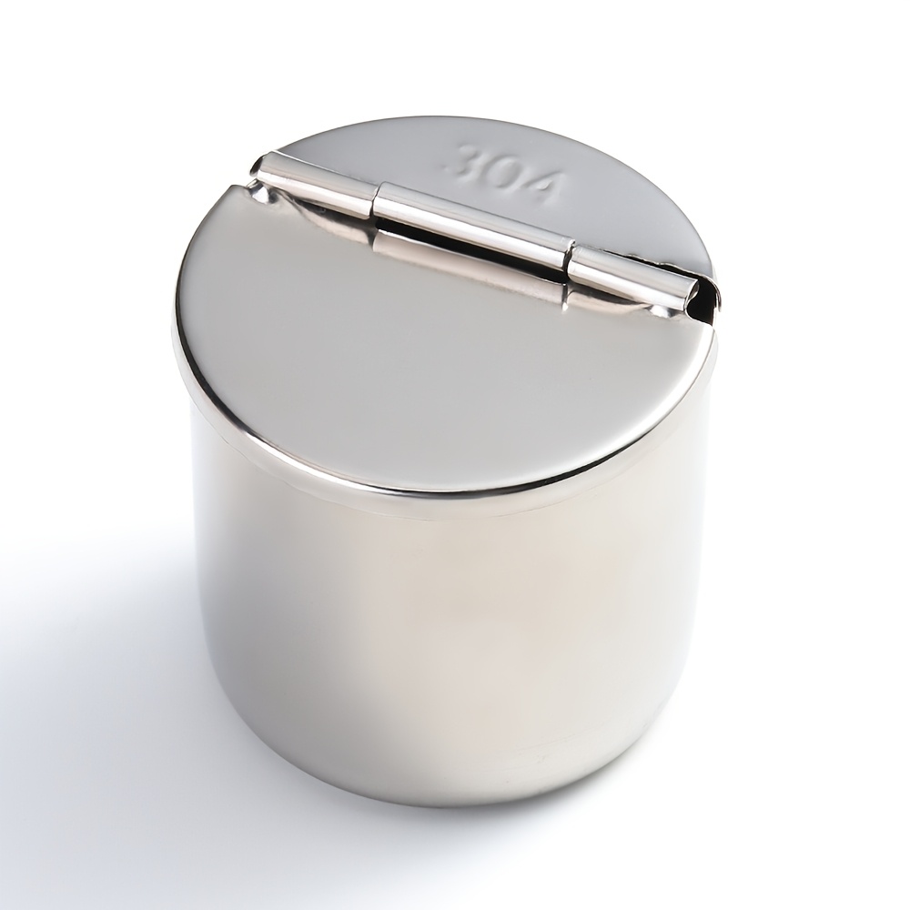 TEMU 304 Stainless Steel Disinfecting Jar, Leak-proof Alcohol Ball Soaking Container, For Manicurists And Enthusiasts, Corrosion And High-temperature
