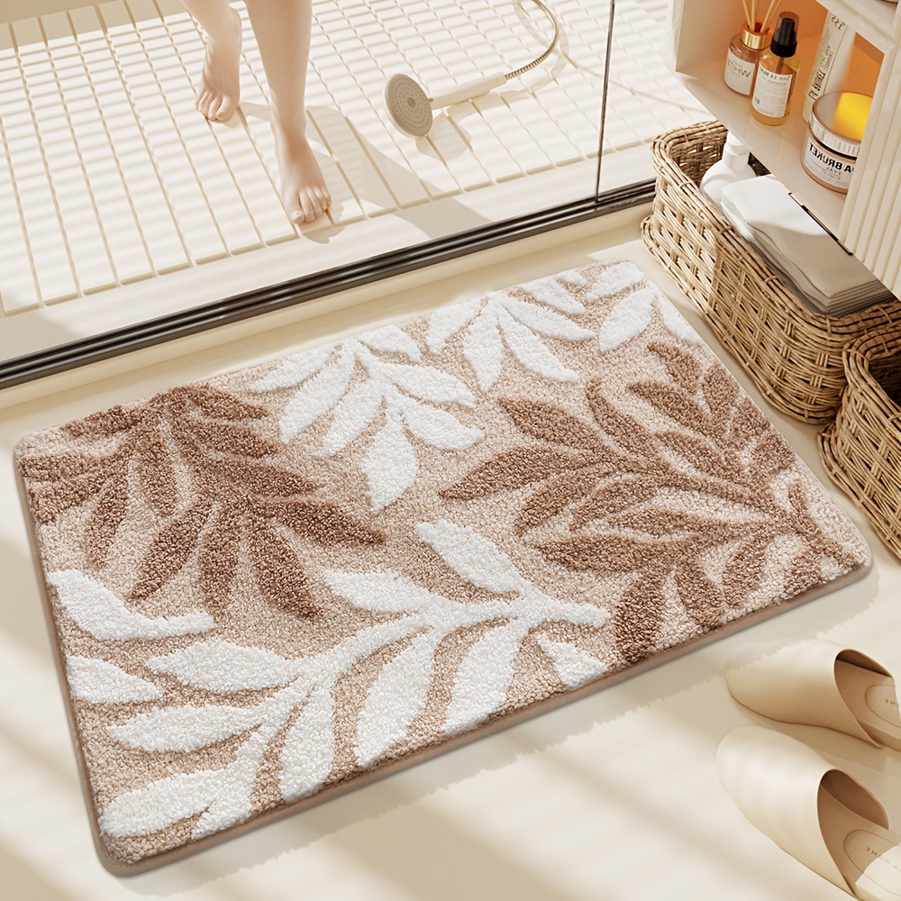 

& Absorbent Bathroom Rug - Non-slip, Fluffy Mat For Shower, Bathtub, And Sink - Home Decor, Bathroom Rug Set, Christmas Decor