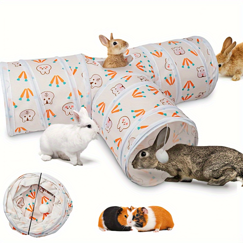 

Interactive Foldable Cat Tunnel Toy With & Rabbit Design - Polyester Play Tube For Indoor Cats, Kittens, And Small Pets, Foldable, Cat Tunnel, Interactive Toy, Indoor, Small Animals