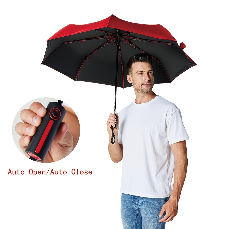 

A To A Large Diameter Of 104cm Large Automatic Anti -storm Horn Umbrella Travel