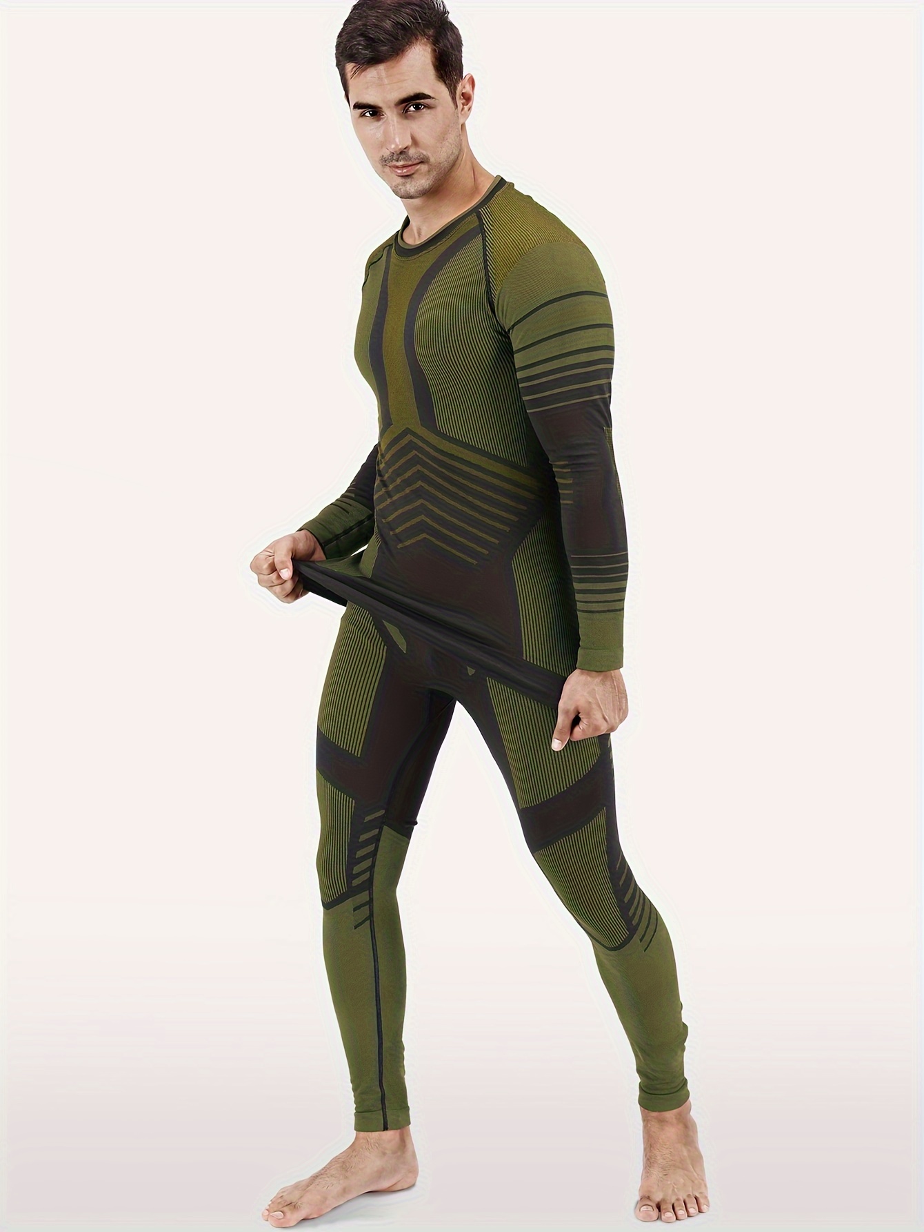 Pantalon Thermique Homme Léger Sans Coutures | Sous-vêtement De Base élastique 95% Polyester 5% élasthanne | Pour Quotidien, Sport, Hiver