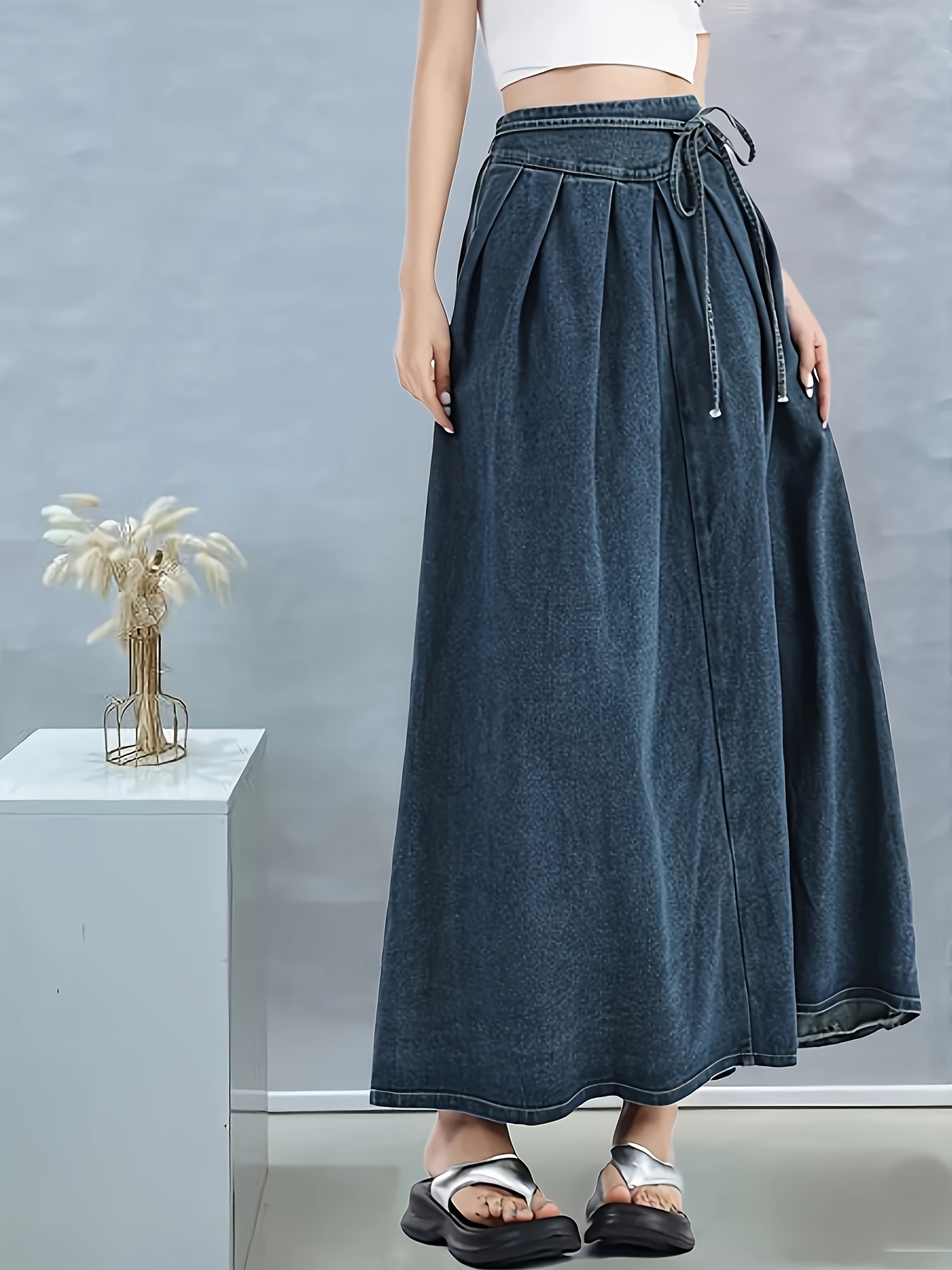 【BAON】Delzy Summer Denim Long Skirt BAON】Delzy Summer Denim Long Skirt (BAON/スカート) 95957677