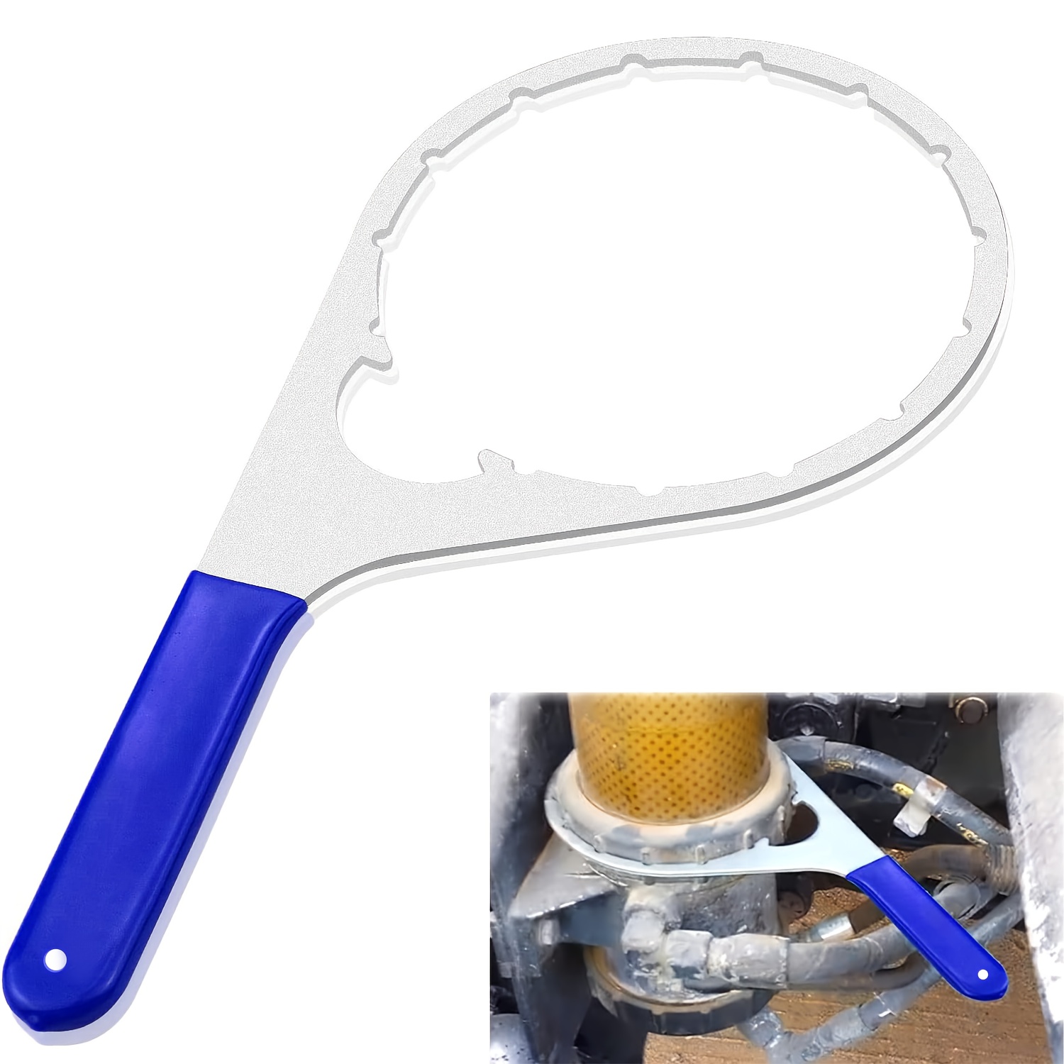 TEMU 6 Inch Colar/vent Fuel Filter Wrench Metal For 380134 382 Compatible With Truck Engines With 6 Inch Inner Diameter