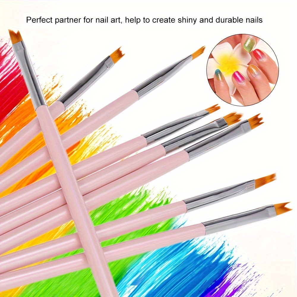 Pro 8-teiliges Nail Art Pinsel Set – Für Blütenblatt-Design & Nageldekoration