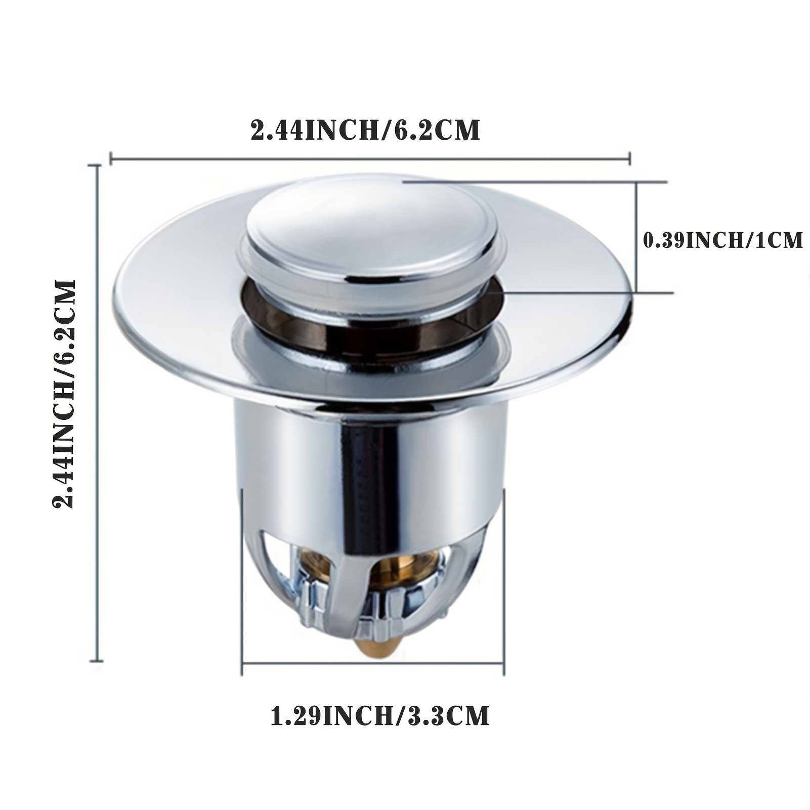 TEMU 1pc Bathroom Sink Plug Stopper Anti Clogging Sink Drain Strainer For Washroom Restroom Kitchen