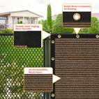 6x50ft privacy screen fence heavy duty fencing shade cover 170gsm 90 blockage mesh shade net for wall garden yard backyard 6 ft x 50 ft dark green
