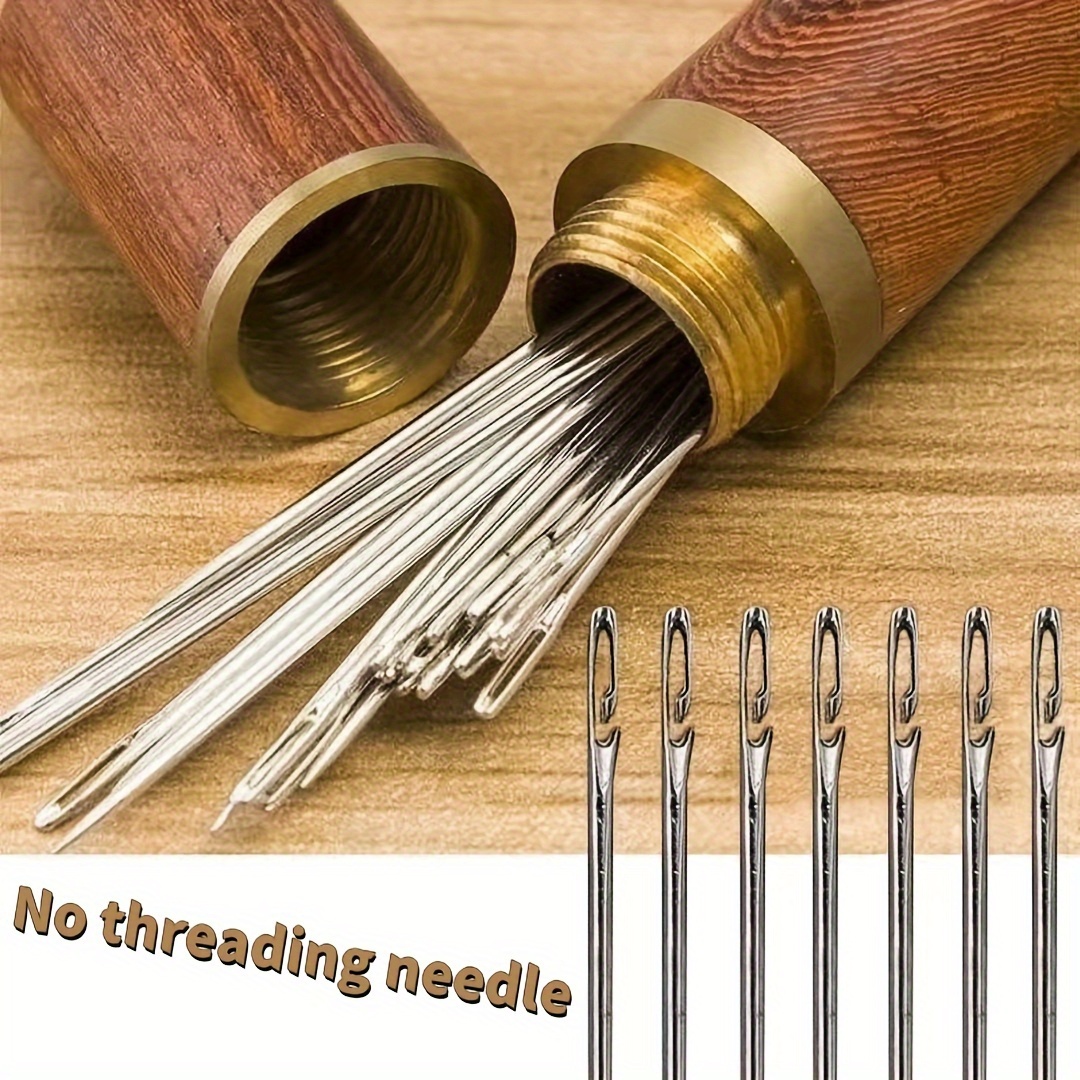 

30pcs -threading Set Wooden Storage Box, For Sewing, Quilting, -stitching, Suitable For Seniors,