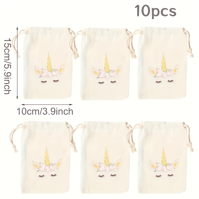 Image of Gift For Her/him 10pcs, Drawstring Bags, Theme Party Packaging Bags, Wedding Party Decoration, Birthday Party Supplies, Party Gift Decor, Event Party Drawstring Packaging Bags