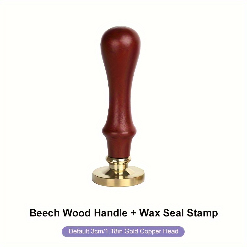 Customized Wax Sealing Set (handle+wax Seal Stamp), Personalized Patterncustomization, Yellow Brass, Customized Logo With Images And Characters, Combination For Gift Box Set Invitation Sealing