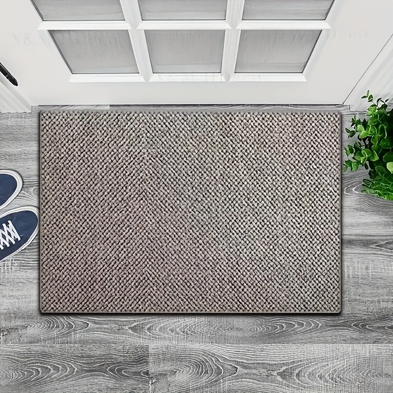 TEMU 1pc Pineapple Circle 1250g/m² Premium Gray Doormat With Tpr Anti-slip Bottom, Machine Washable, Suitable For Bedroom Doorway, Entryway, Kitchen
