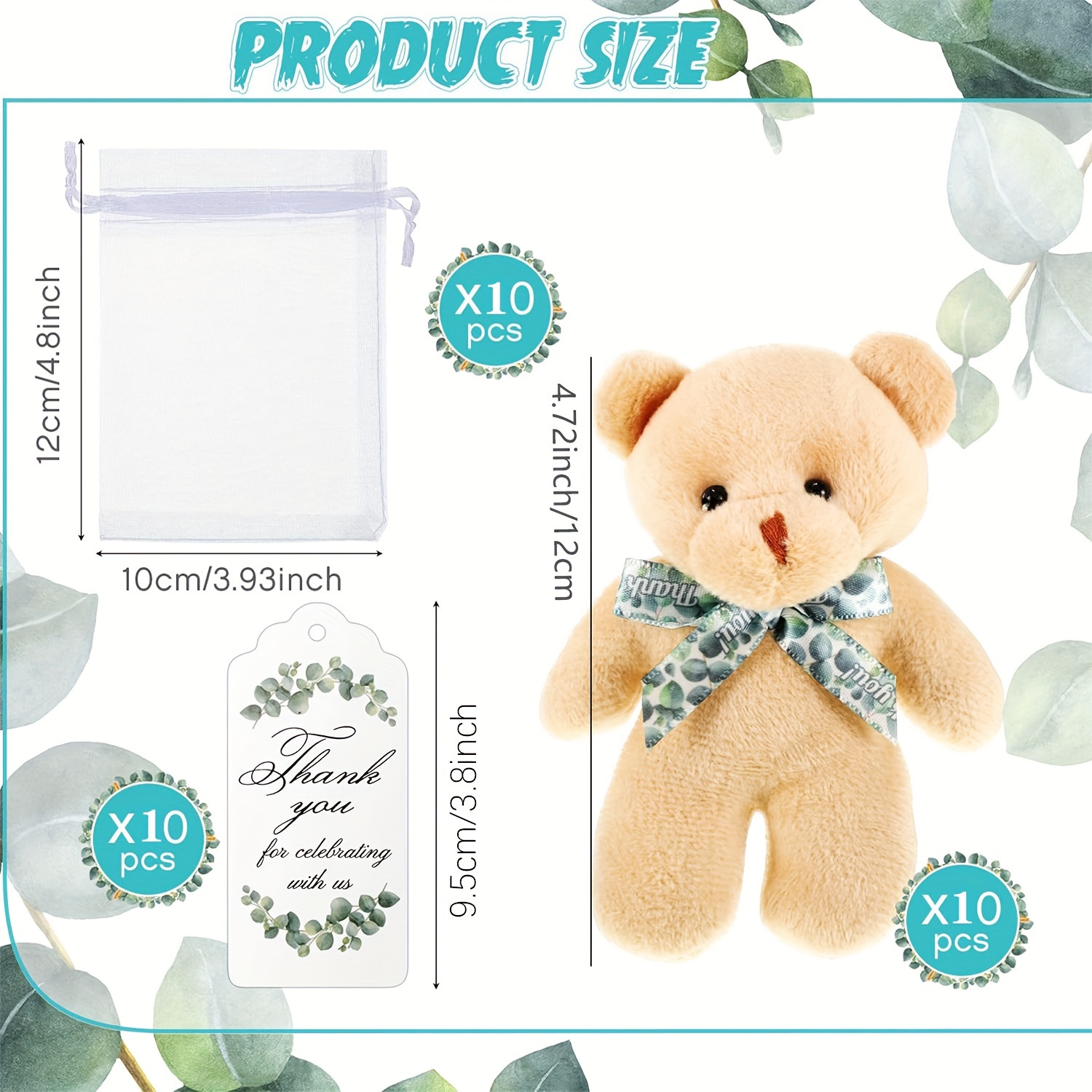 Baby Shower Small Tiny Plush Bear Bulk Mini Stuffed - Temu