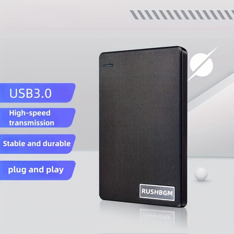 TEMU 4tb High Speed Portable External Hard Drive Usb 3.0 - Installation, Pc/ Laptop/office Large Capacity Hdd, File System,/video/music Extended