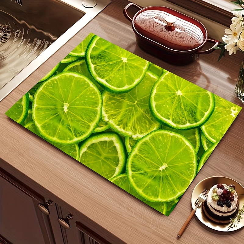 tableware drying mat fruit lemon series diatomite kitchen Temu