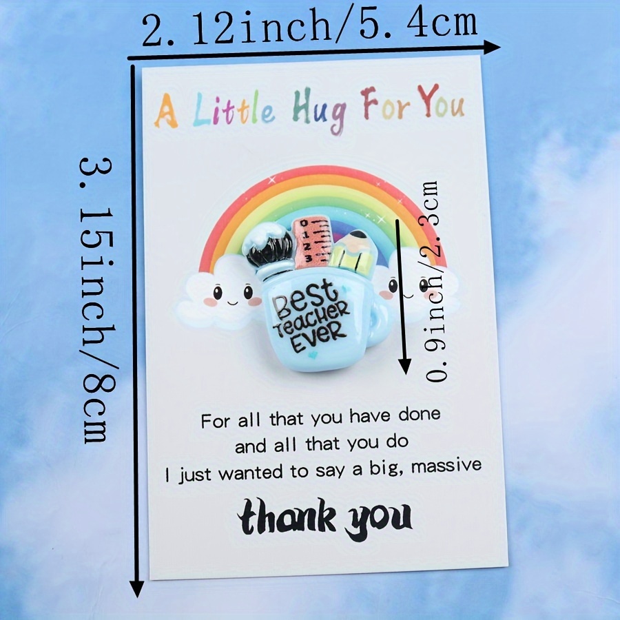 Inspirational Teacher Appreciation Cards Acrylic Hug Token - Temu