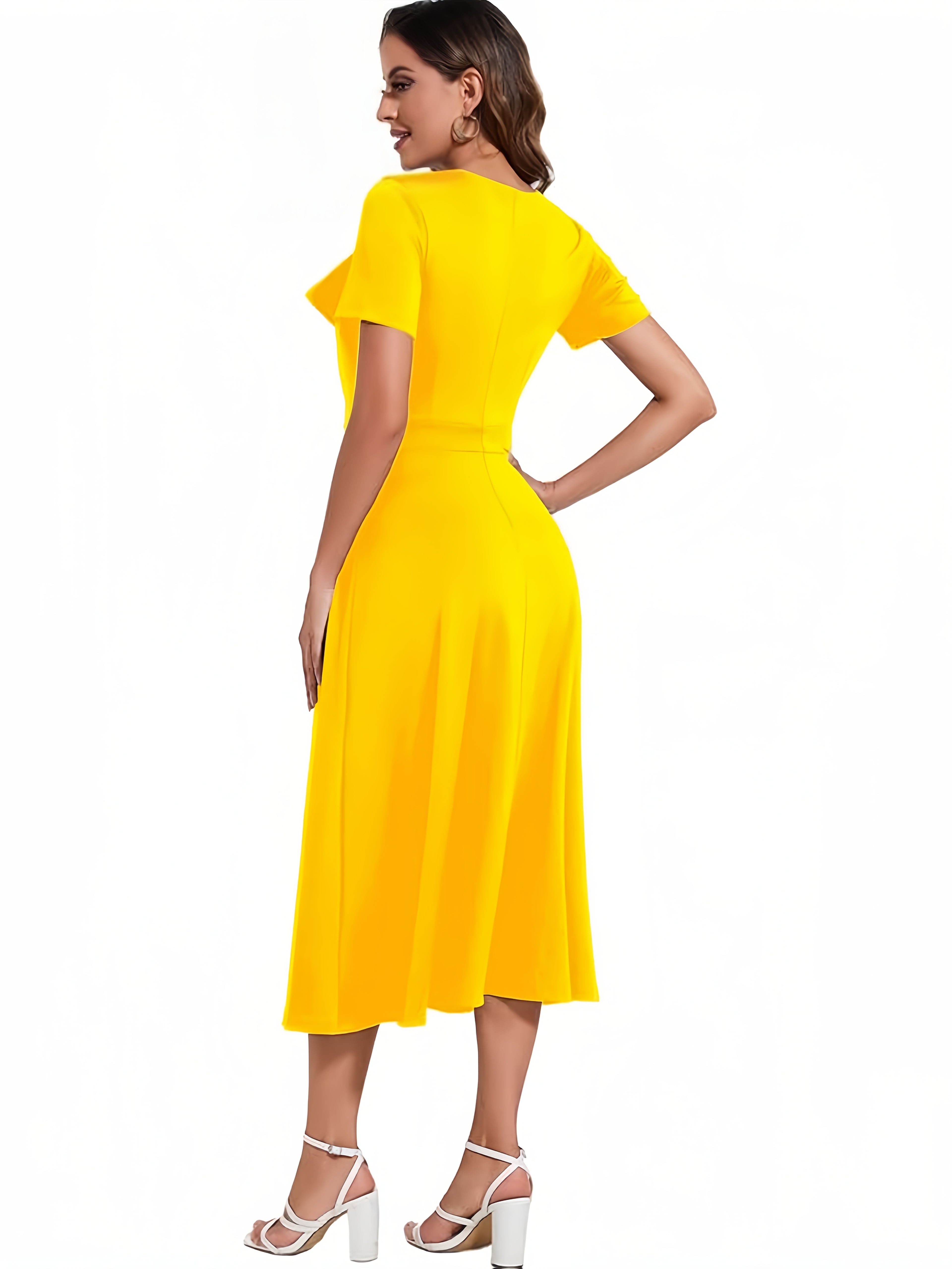 yellow dresses for women sold on Temu United States