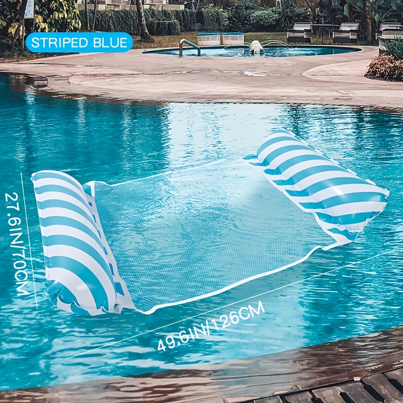 Hamaca Inflable De Piscina 4 En 1: Flotador, Sillón, Silla De Montar Y Drift, De PVC Resistente Y A Prueba De Fugas, Tamaño 130 X 70 Cm, Ligera Y Portátil