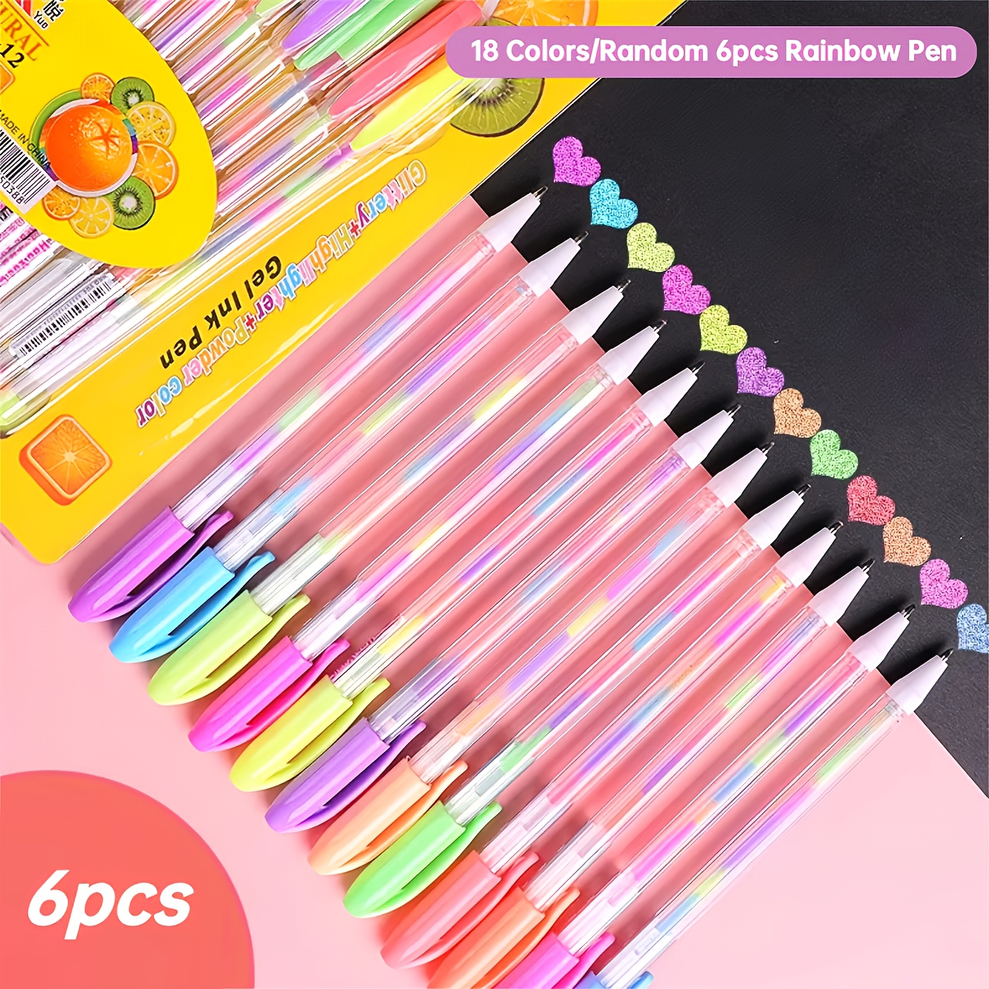 E-shop Neon Gel Stifte Set mit 18 Farben, 1.2mm Schimmer Tinte, Lebendige Gemischte Farben, Geschmeidiges Schreiben, Geeignet für Journaling,