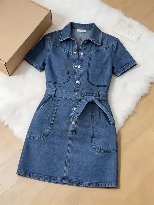 Women's Imitation Denim Dress, European and * Magician Waist-Cinching New Arrival, High-Quality Waist-Defining * Enhance Body * Spring/Summer 2026 *-Fit Imitation Denim Dress, Casual Imitation Denim ... Women's Imitation Denim Dress, European and * Magician Waist-Cinching New Arrival, High-Quality Waist-Defining * Enhance Body * Spring/Summer 2026 *-Fit Imitation Denim Dress, Casual Imitation Denim ...