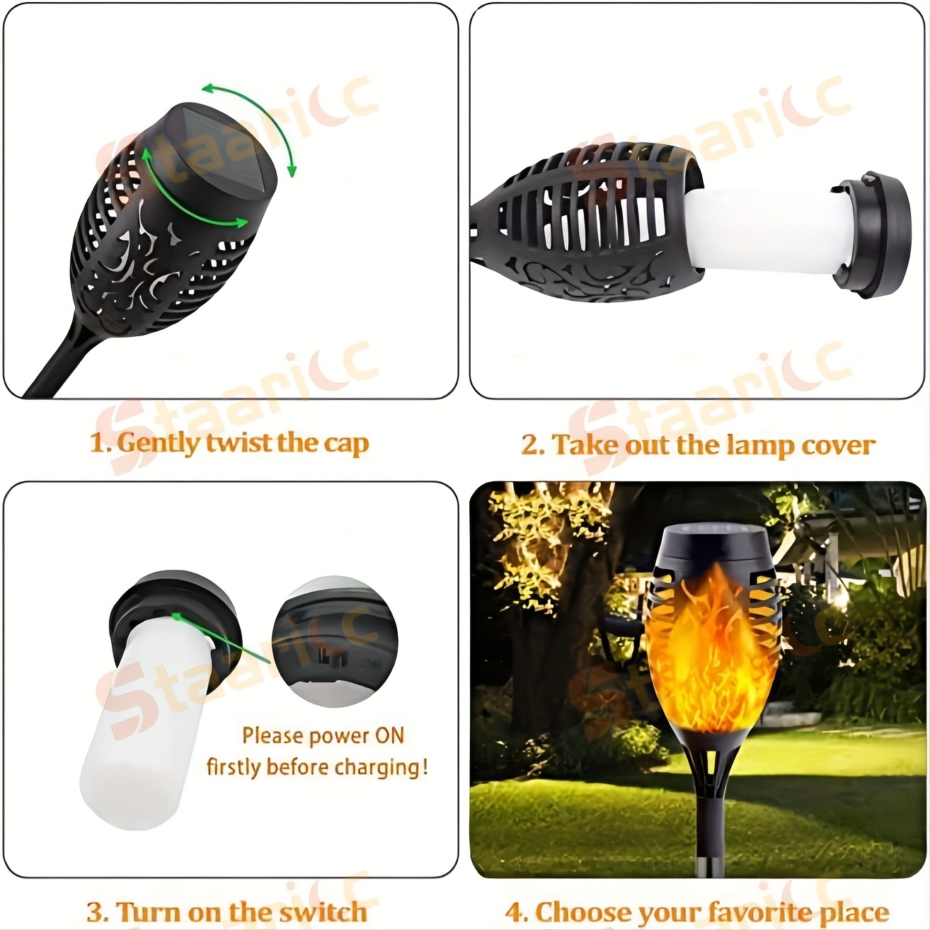 16 8 2 1pcs solar outdoor lights 12led solar torch lights solar lamp outdoor flashing flame lamp for garden decor lighting mini landscape flame lights for yard pathway patio pool lawns halloween christmas decoration details 5