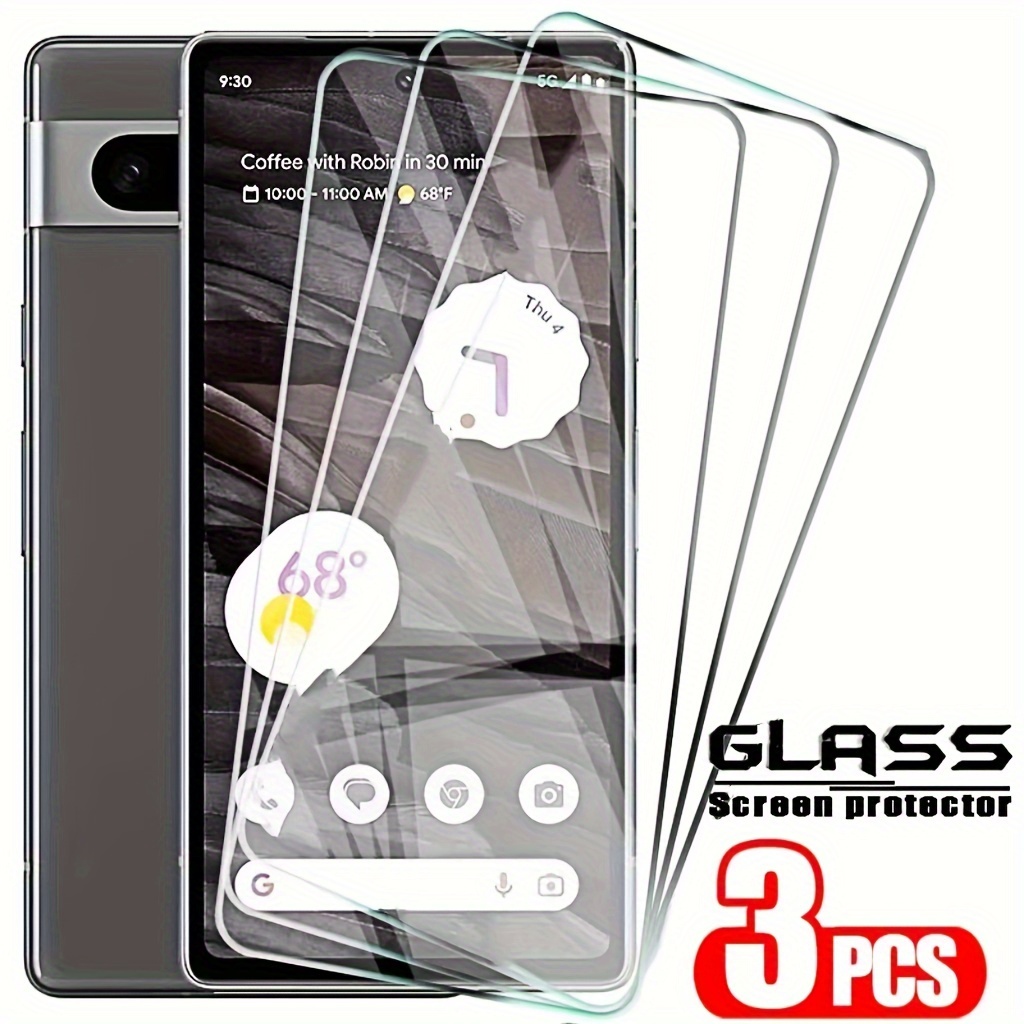E-shop 3er- 9H Panzerglas Schutzfolie für Google Pixel 9/9Pro/8/8A/8Pro/7/7A/6/6A - Ultra Klar, Kratzfest, Blasenfreie Installation