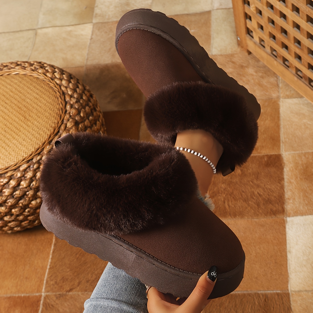 TEMU Ladies Winter Warm Mules, Women Shoes