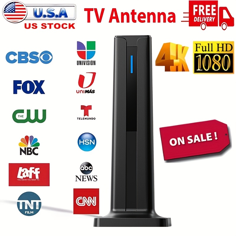 

6000 Miles Upgraded Tv Antenna Digital Hd Antena Indoor Hdtv 1080p 4k Long Range