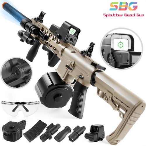 gel balls blaster automatic toys 7 4v high speed upgrade with clip drum holographic scope gel beads not included ideal christmas and thanksgiving gifts