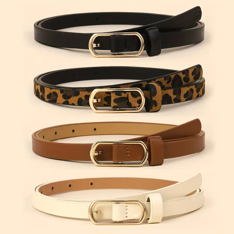 decorative belts for formal dresses 4-pack Stretch Fancy Dress Belts For Women Dresses, Silver And Gold, 27x0.35 In