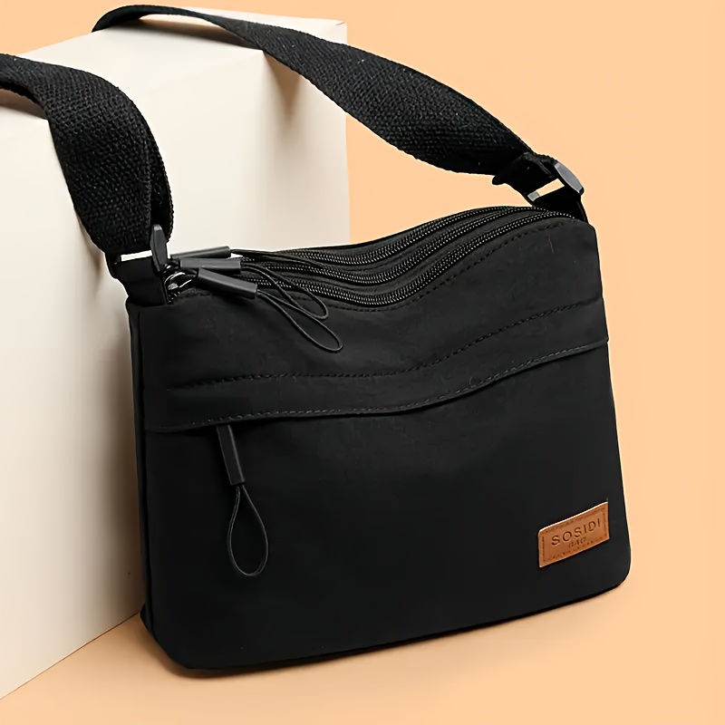 E-shop Neue robuste Nylonstoff Multi-Fach Design Praktische -Schultertasche Verstellbarer Schultergurt Körperbeutel