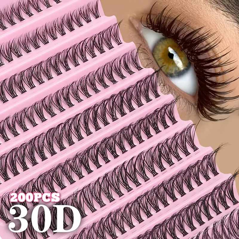 Image of Mixed Length False Eyelashes - Individual D Curls, 8-16mm Mixed, Natural Thin And Thick Modeling, Suitable For Beginners, Reusable (30d40d80d)