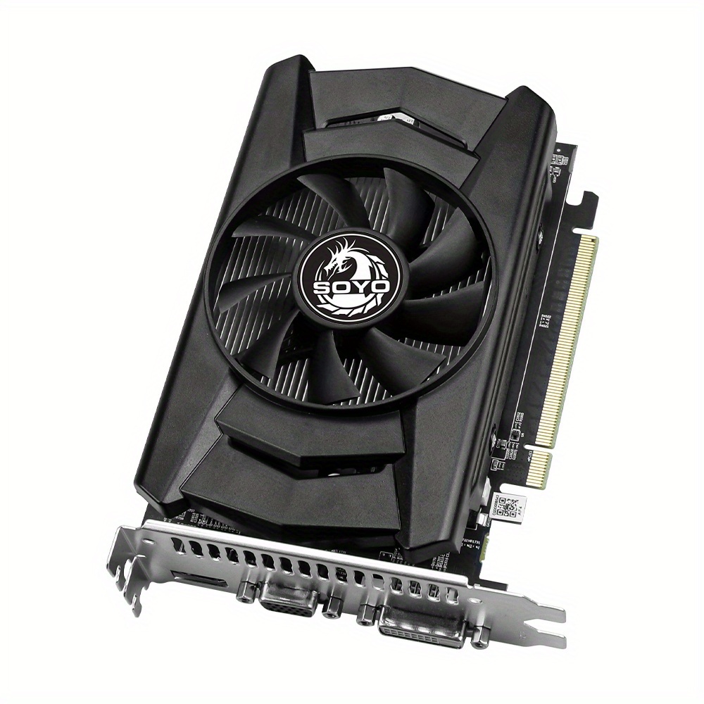     r7350 4gb gaming graphics card   r7 350 gpu 800mhz core 1000mhz 4gb gddr5 single fan cooler pcie 3 0 durable   design for pc gaming graphics rendering black computer hardware sleek cooler   build computer  