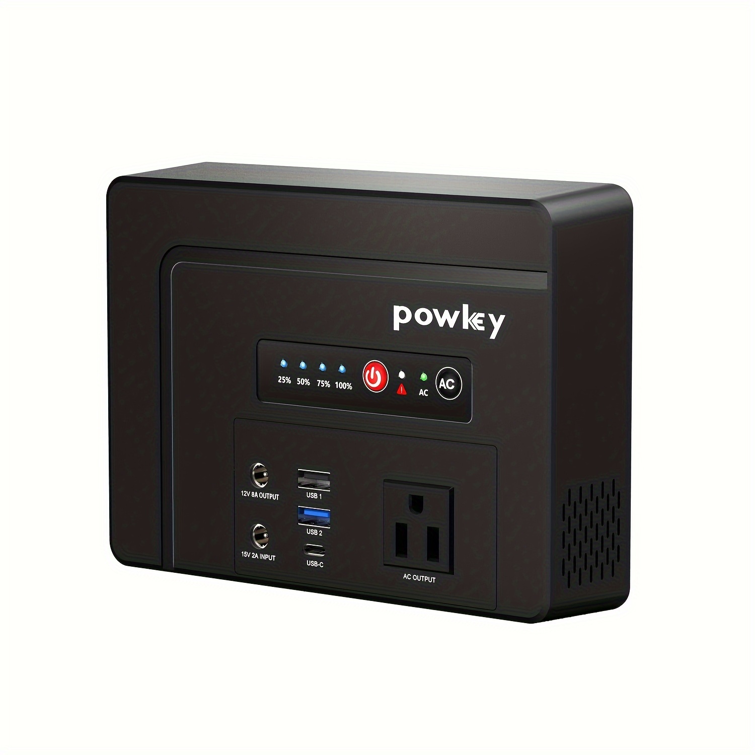 

Powkey 100w 110v Ac Outlet. 97.68wh/26400mah /usb/usb C Pd65w Ouput, Laptop Battery Charging Small For Camping