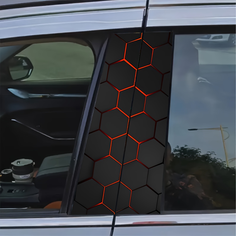 

2pcs Set Science B- Decals, , -, Application, , Hexagonal Pattern, -, Use, For & Metal Surfaces