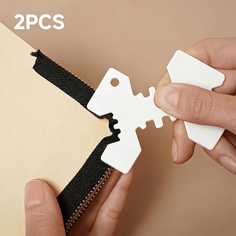 TEMU Lot de 2 outils d'angle pour fermeture éclair HOUTINKY, adaptés à la maroquinerie et à la fabrication de sacs, système de déviation de tissu